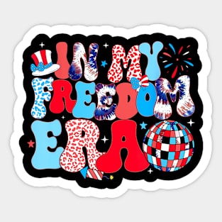 In My Freedom Era Forth of July American Family Matching Sticker